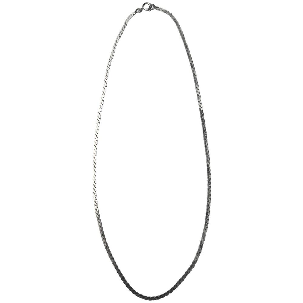 Vintage Sterling Silver 925 Serpentine Chain Necklace 18" 10g